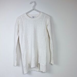 Madewell women's Texture-Play Pullover‎ Sweater ivory size XXS #E5800